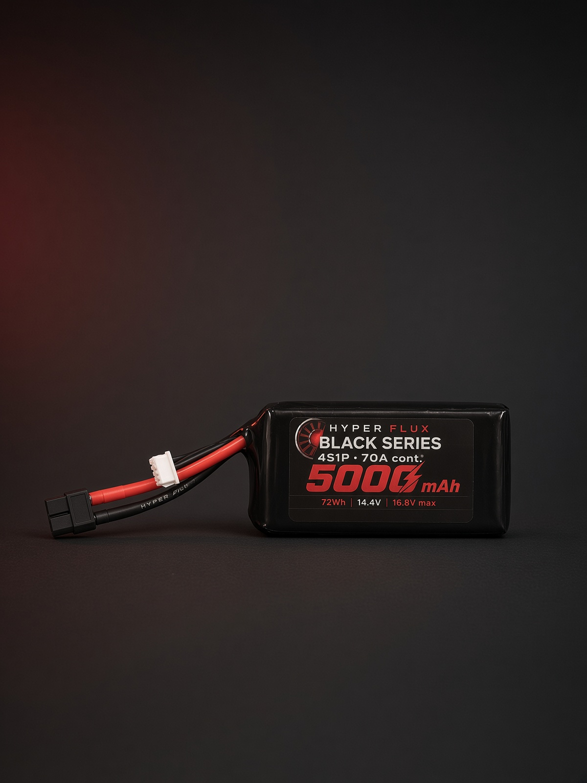 Hyperflux 4S1P Black Series 5000mAh Li-Ion FPV pack, made in NZ